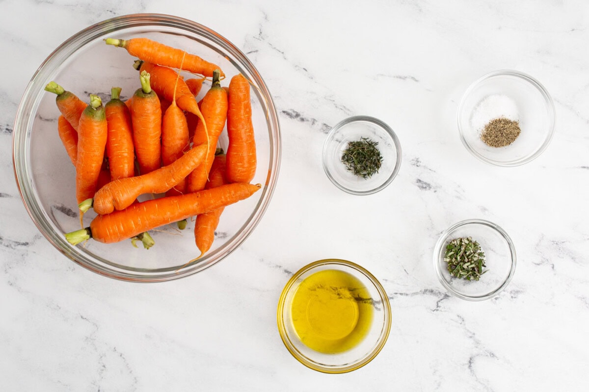 ingredients for Roasted Carrots