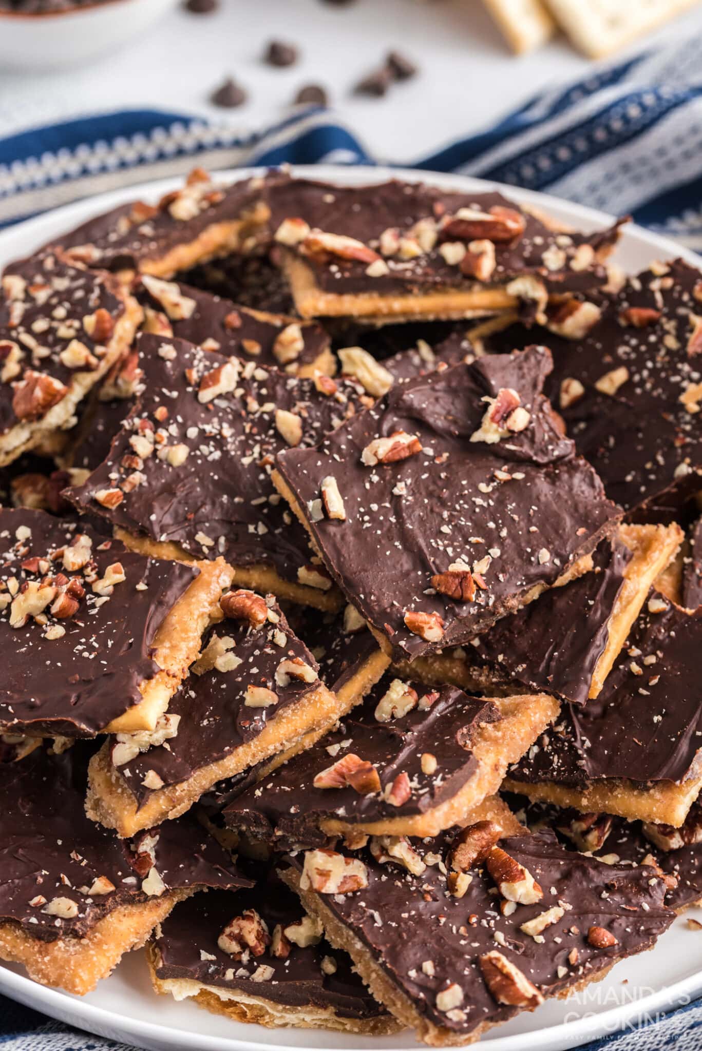 Saltine Toffee easy toffee candy recipe from crackers