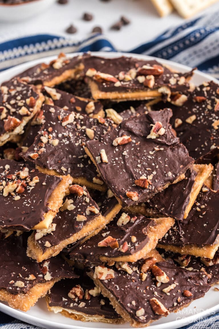 Saltine Toffee easy toffee candy recipe from crackers