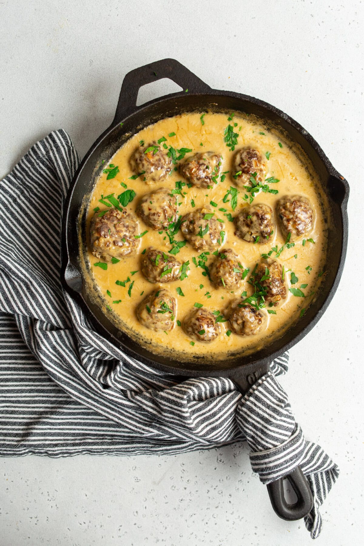 skillet of Swedish Meatballs