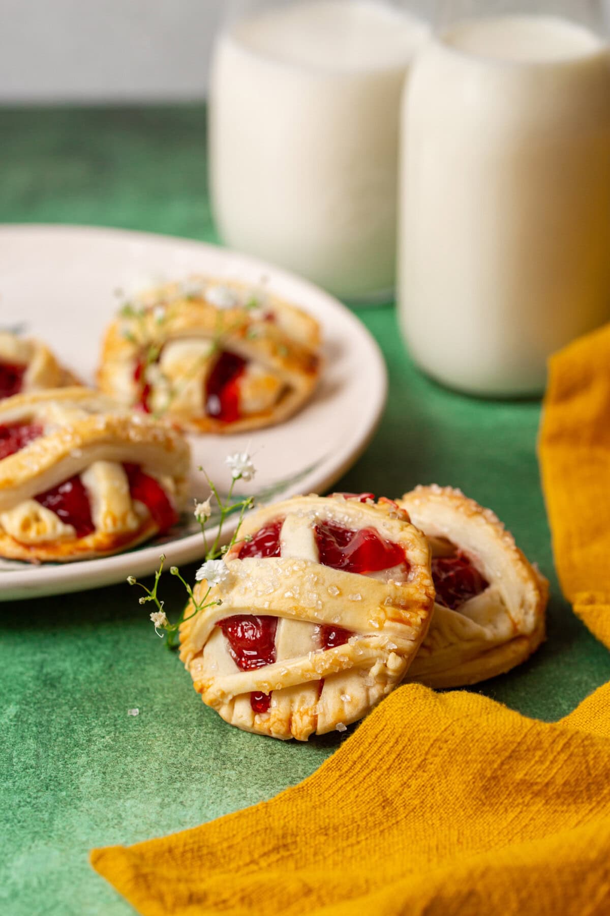 Cherry Pie Cookies near a plate