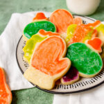 paintbrush cookies on a plate