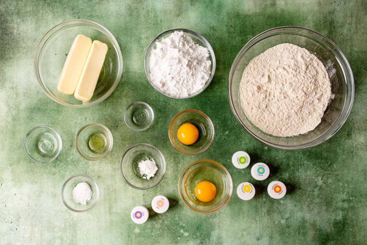 ingredients for paintbrush cookies