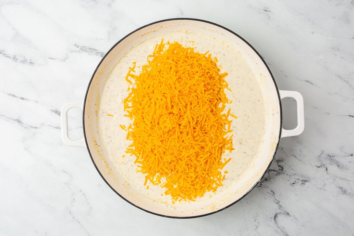 cheddar cheese in a roux