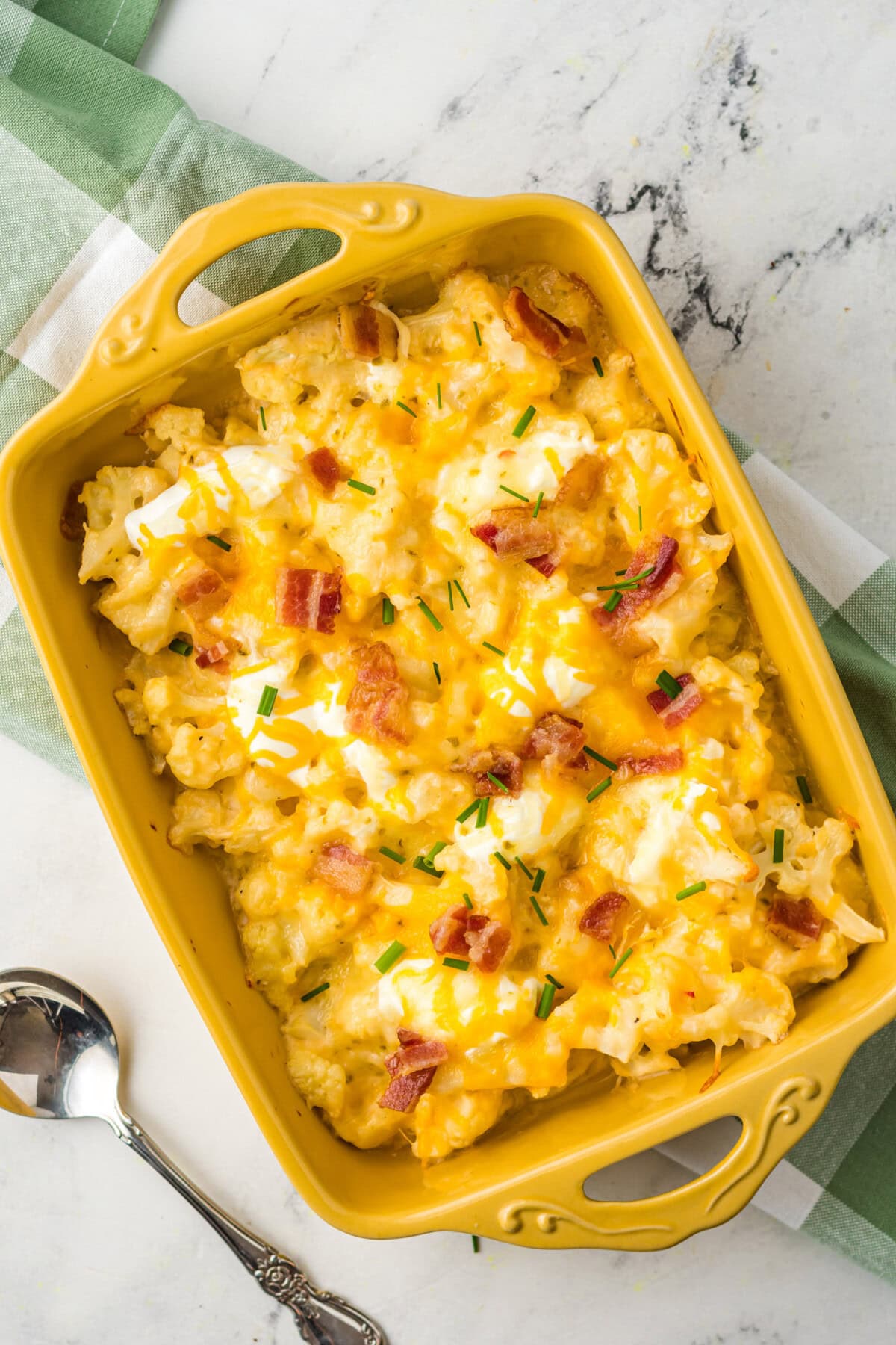 overhead of Cauliflower Casserole