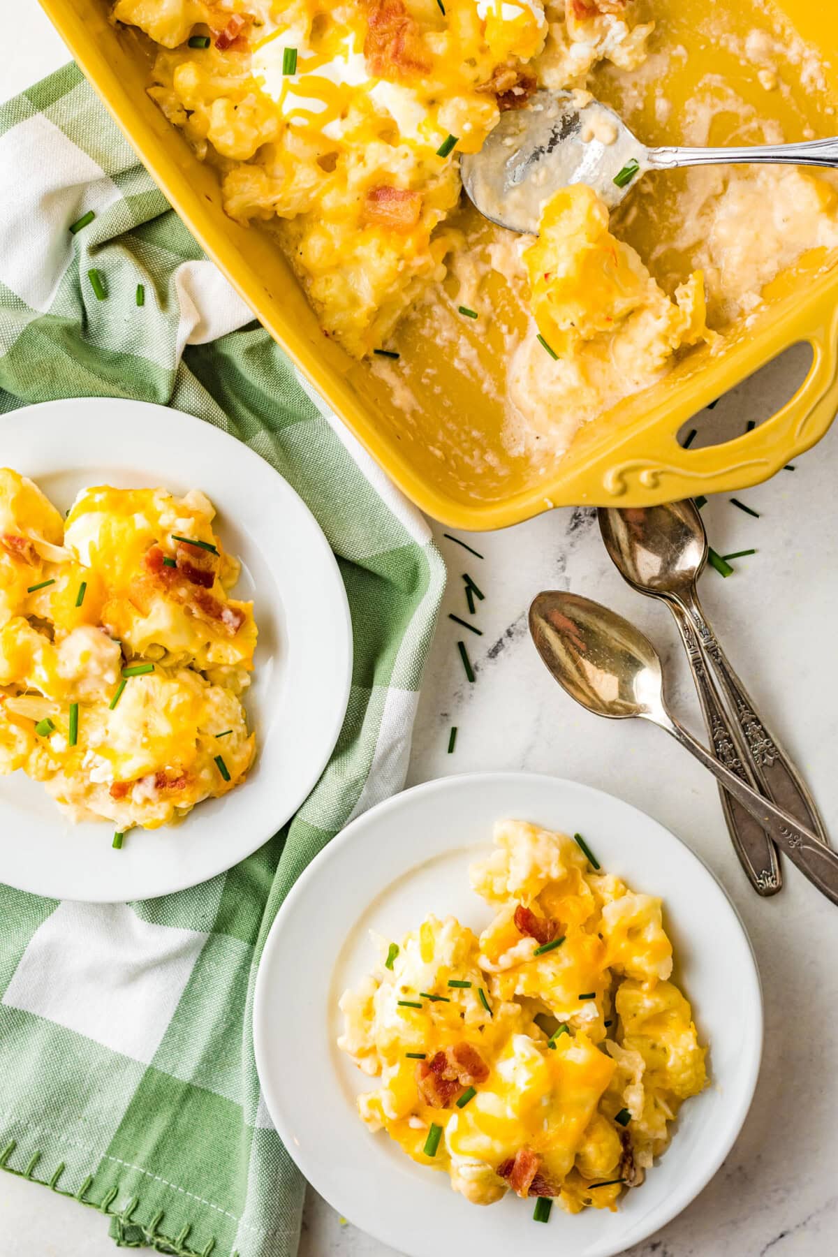 Cauliflower Casserole on plates