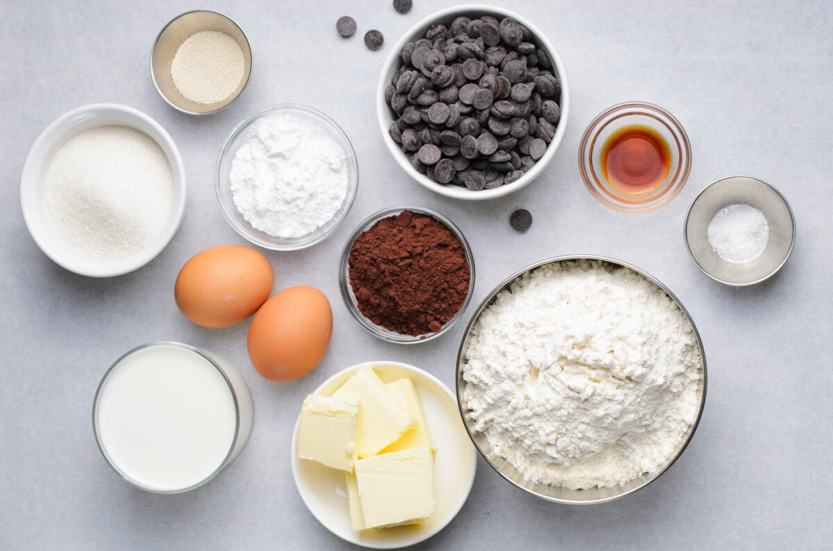 Chocolate Babka ingredients