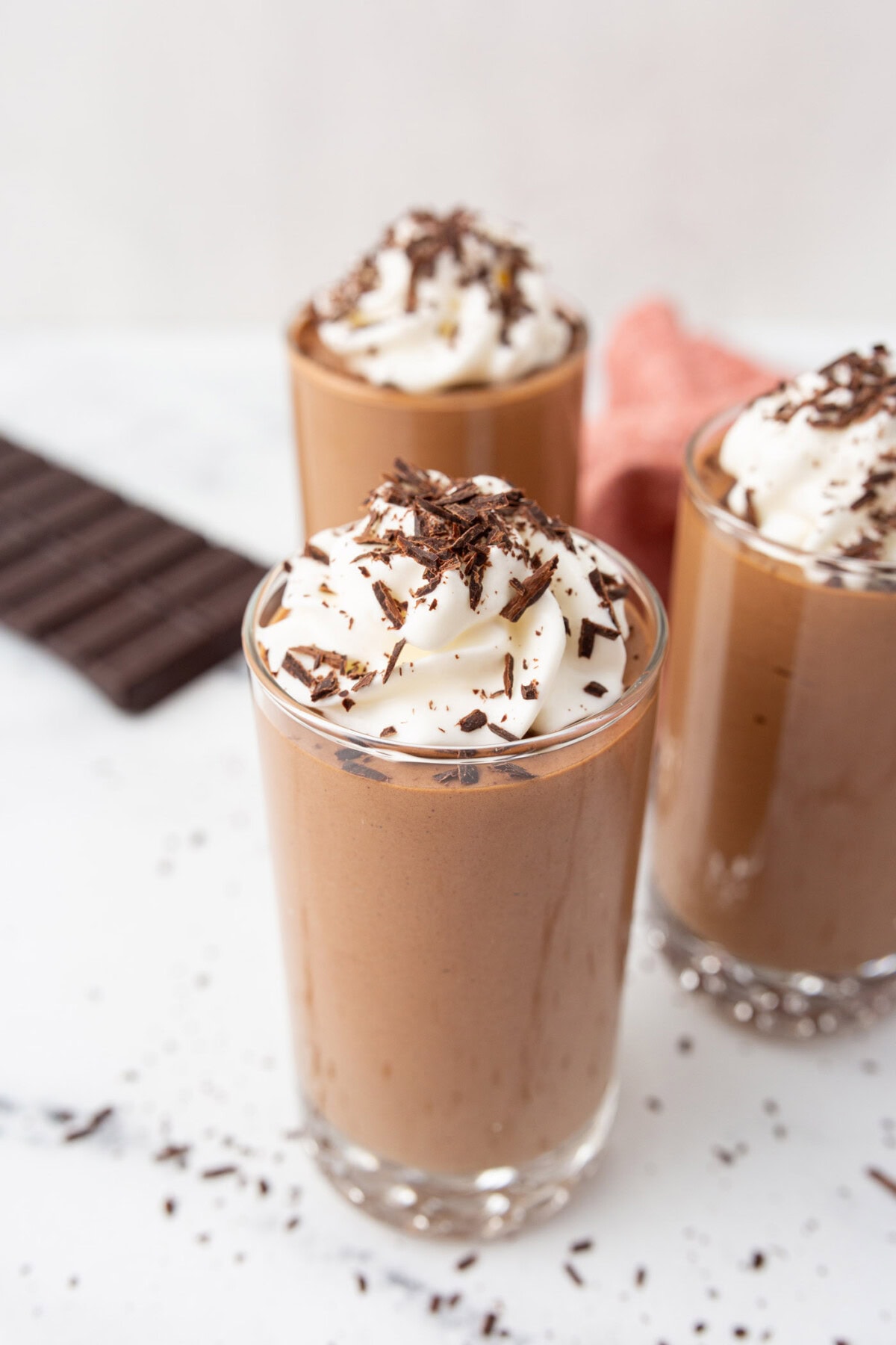 Chocolate Mousse with whipped cream