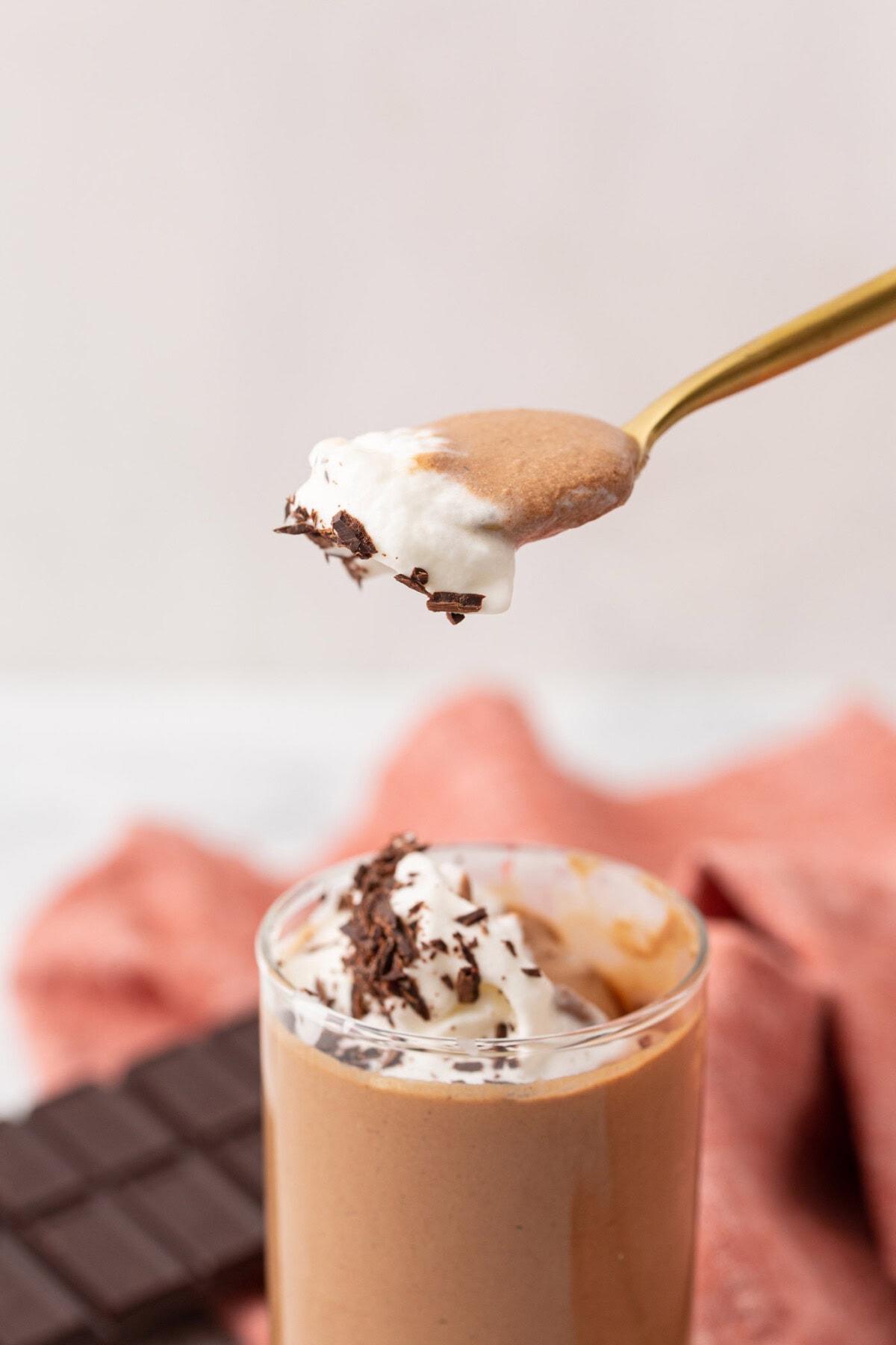 spoon of Chocolate Mousse