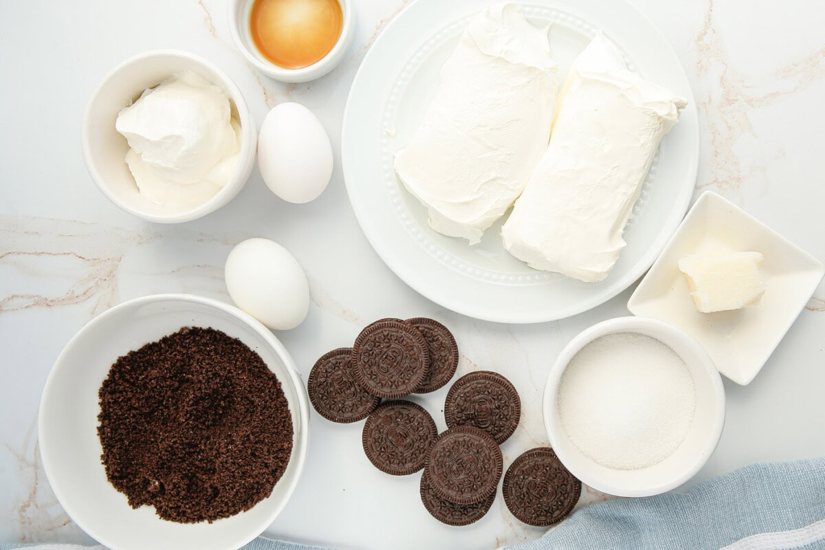 Instant Pot Oreo Cheesecake ingredients