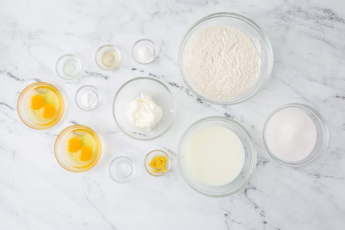 ingredients for lemon cake