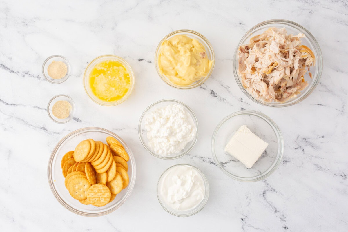 ingredients for Million Dollar Chicken Casserole