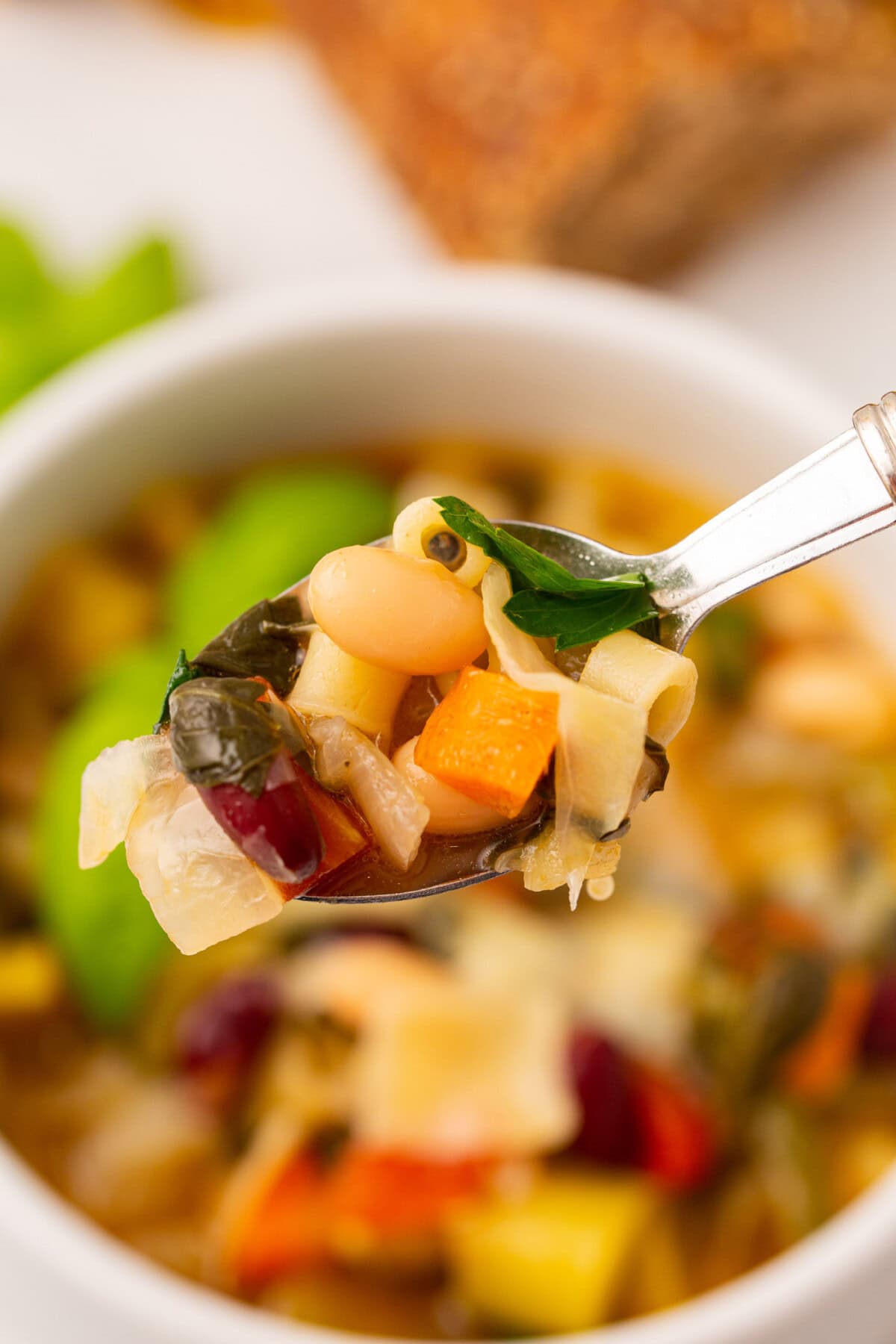 spoon of Minestrone Soup
