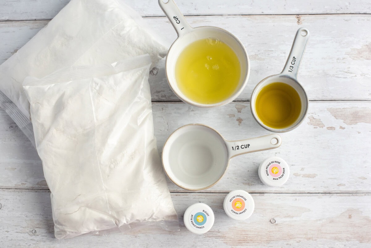 ingredients for Unicorn Bundt Cake