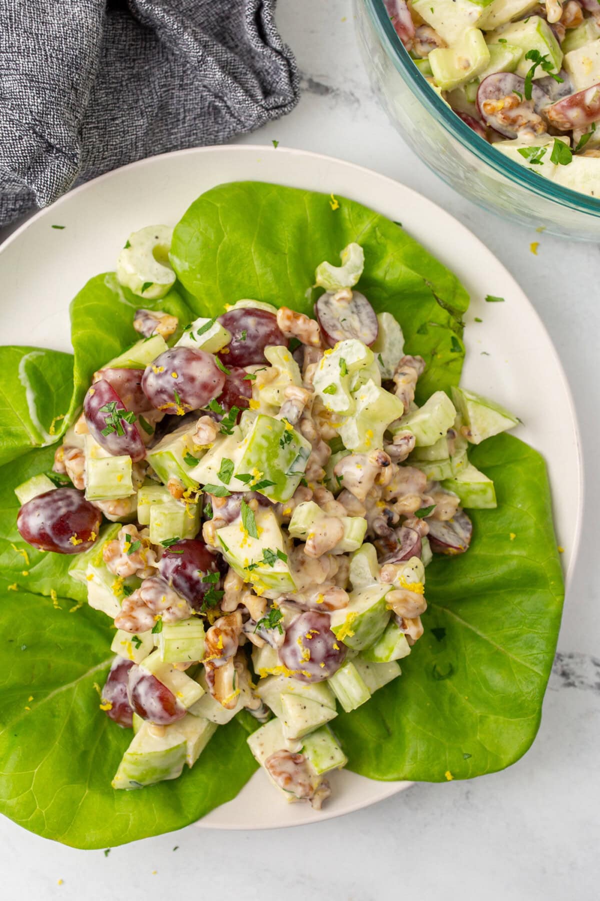 Waldorf Salad on a plate