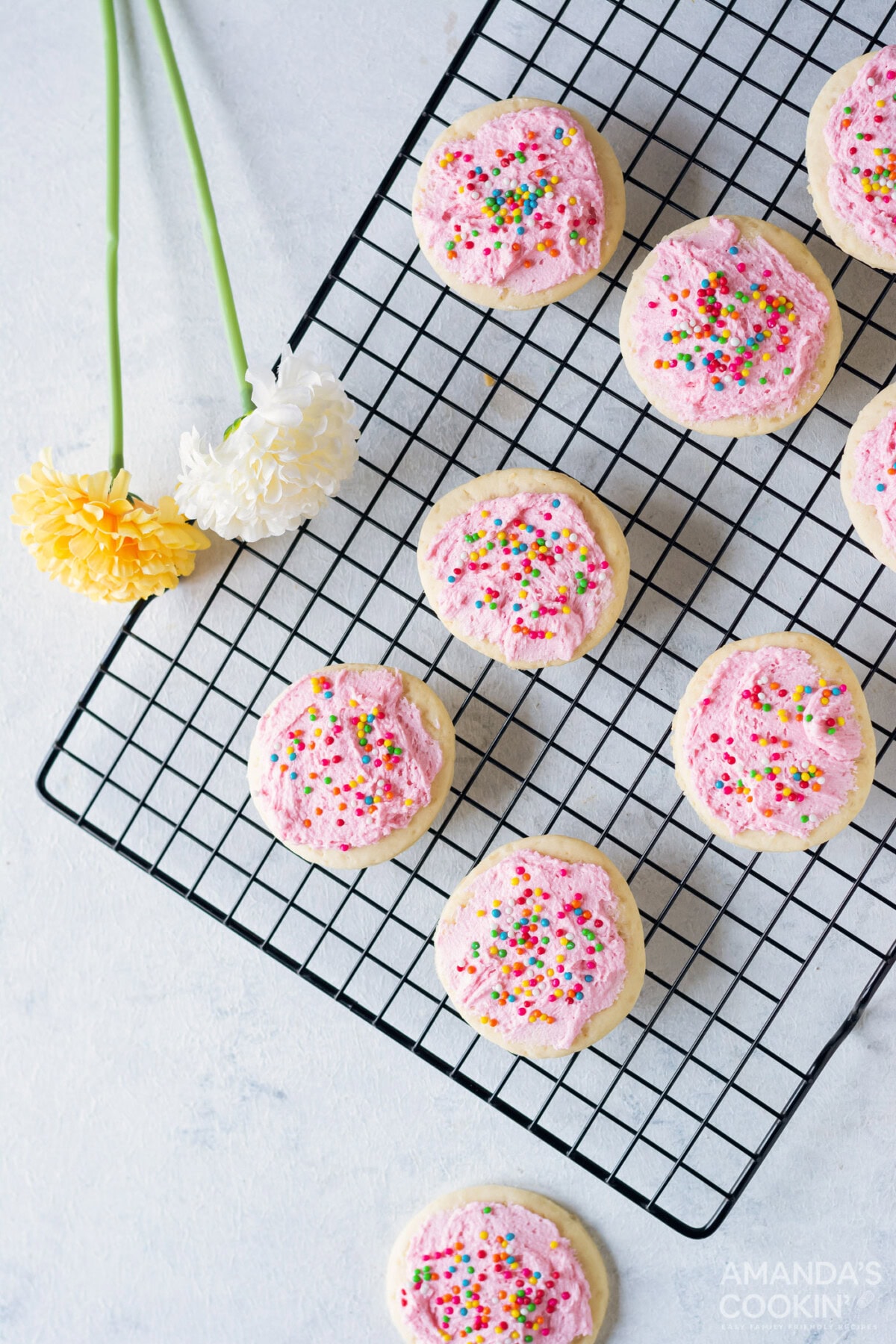 lofthouse cookies on a rack
