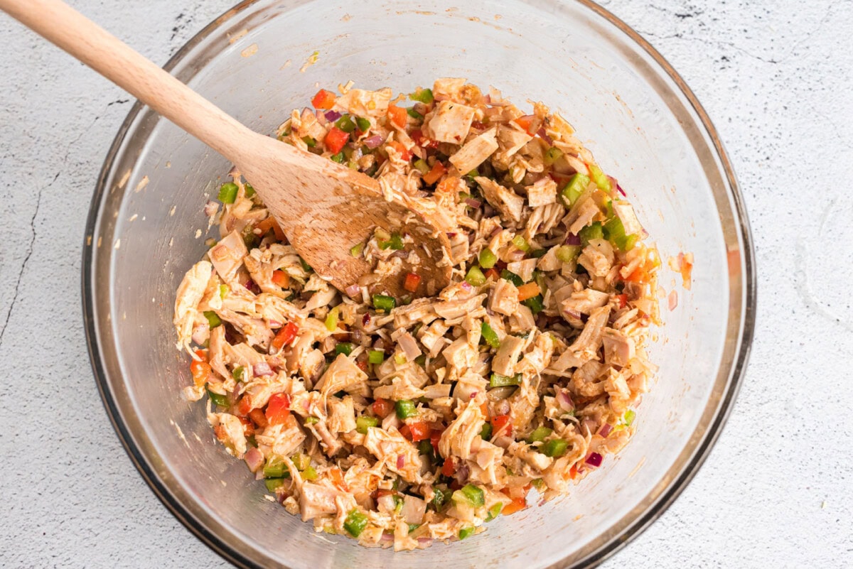 cajun chicken salad in a bowl