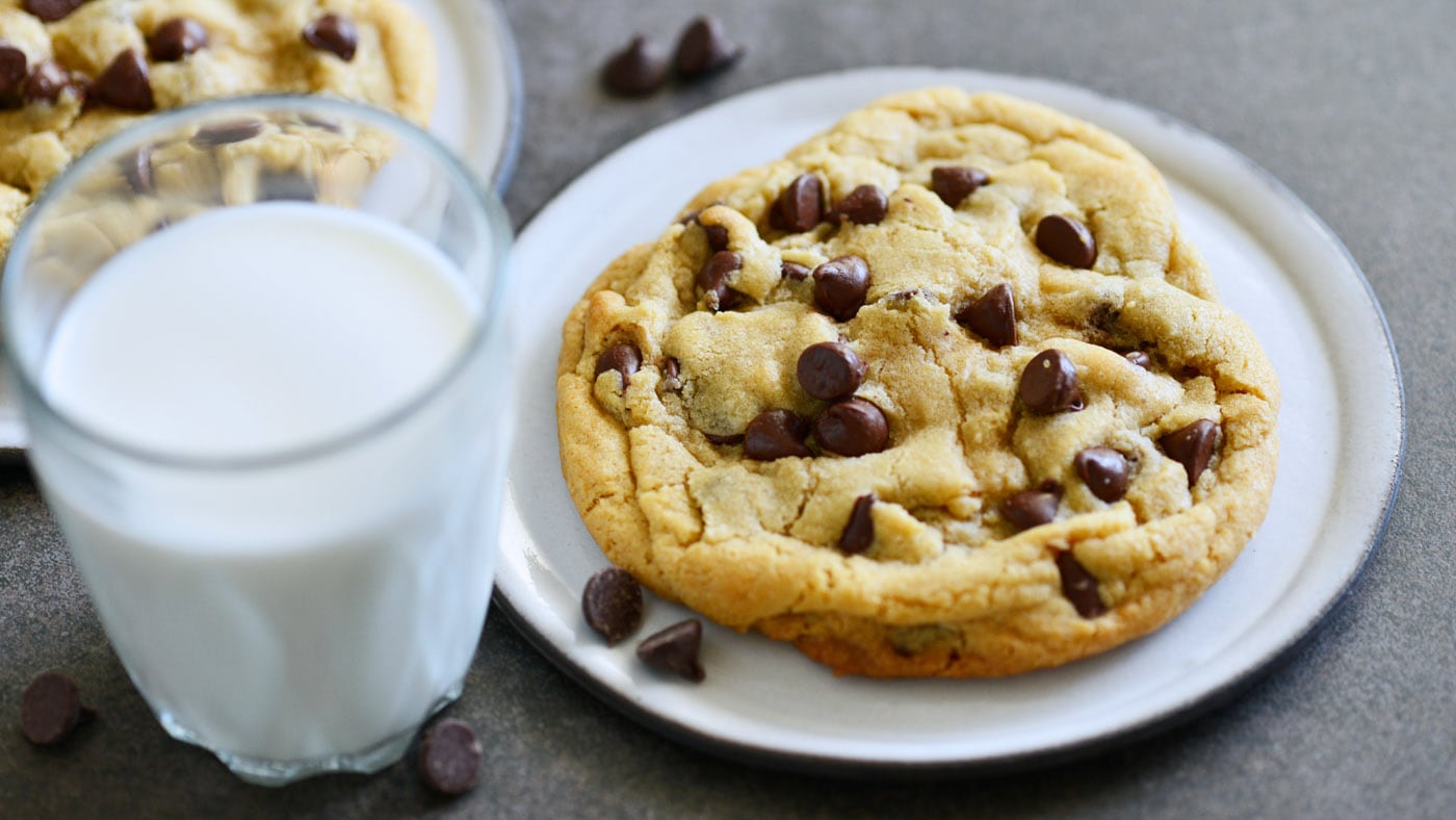 Buttery, chewy, soft, chocolate chips cookies for two are great for those days you're craving a cook