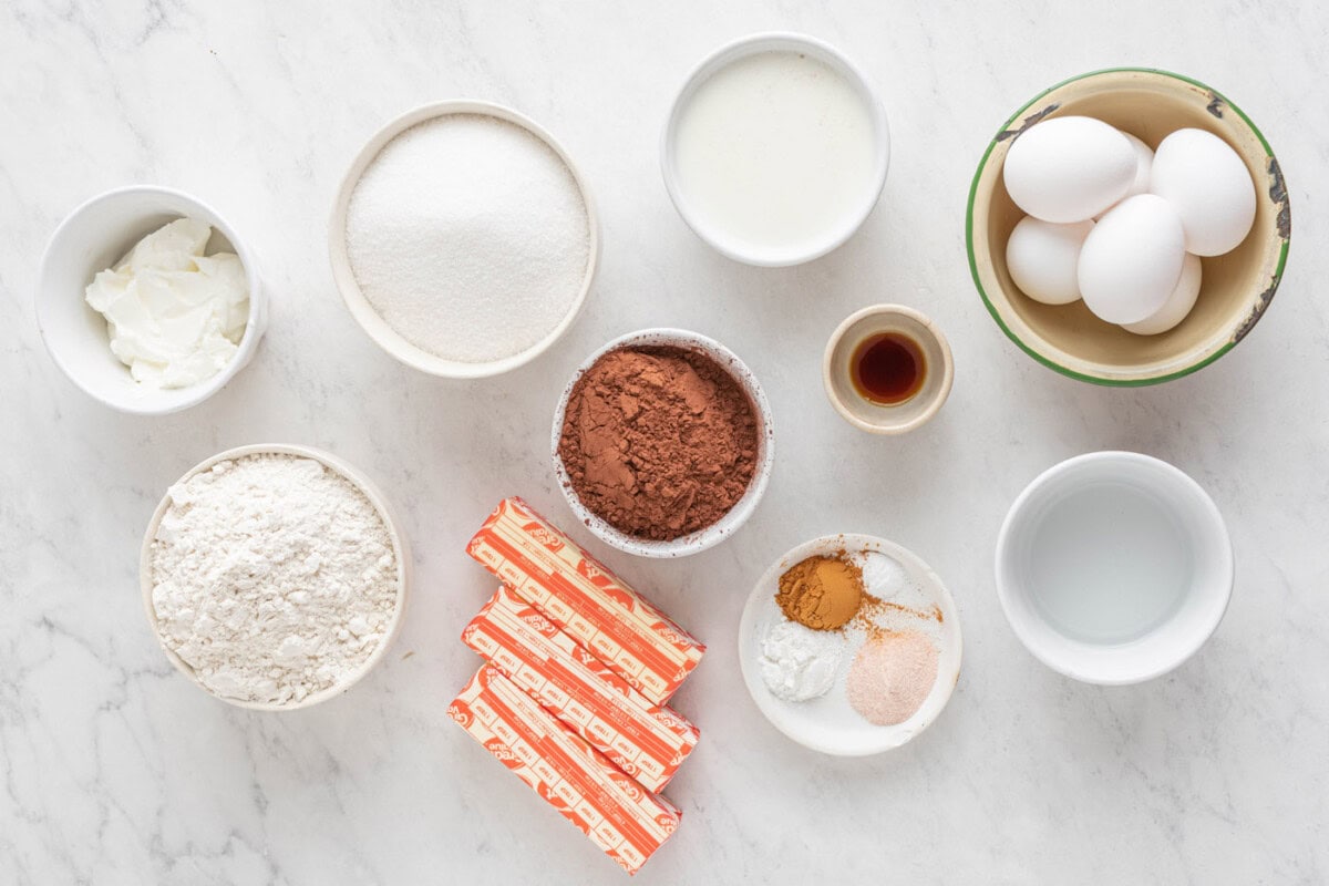 Chocolate Pound Cake ingredients