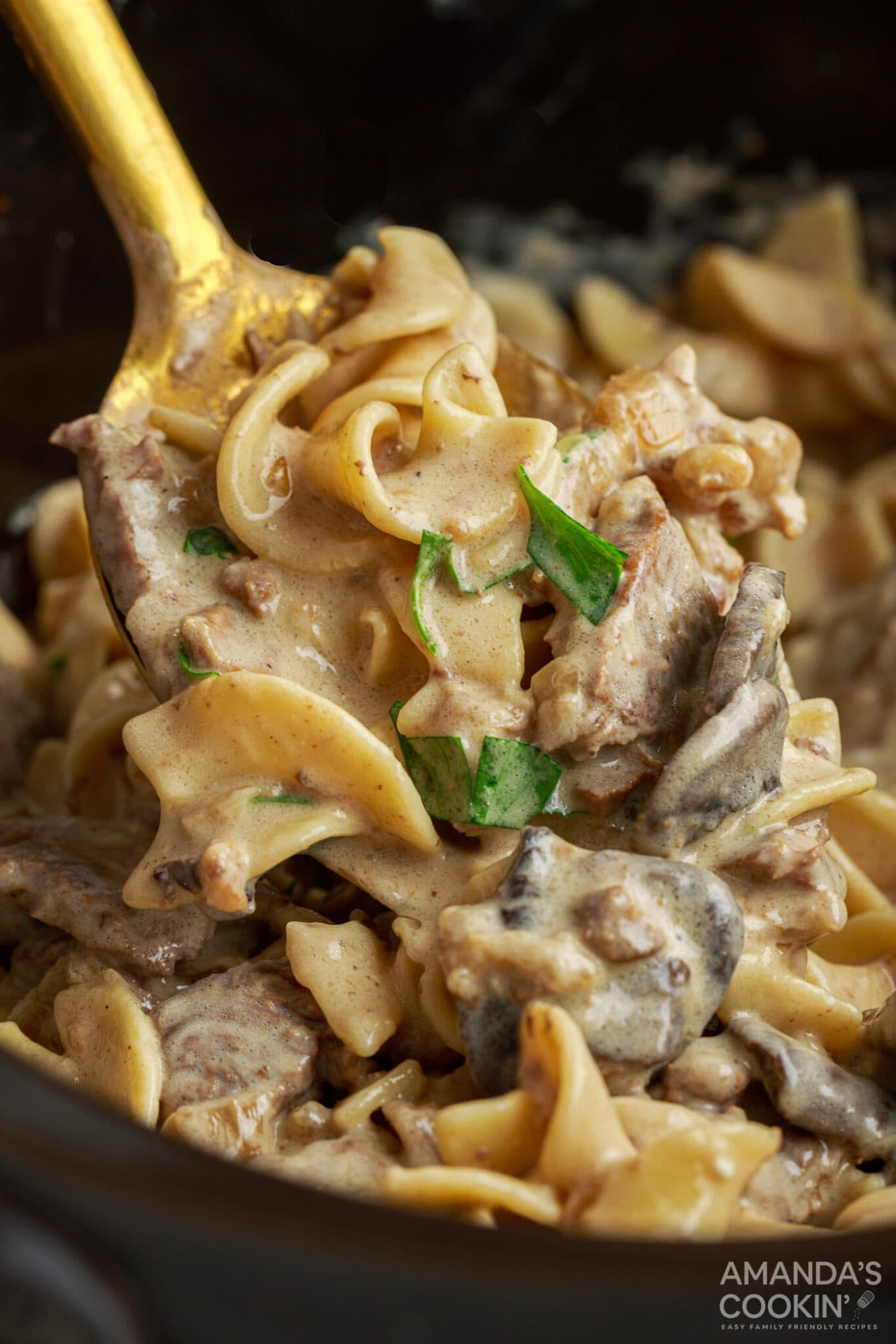 Crockpot Beef Stroganoff - Amanda's Cookin' - Slow Cooker