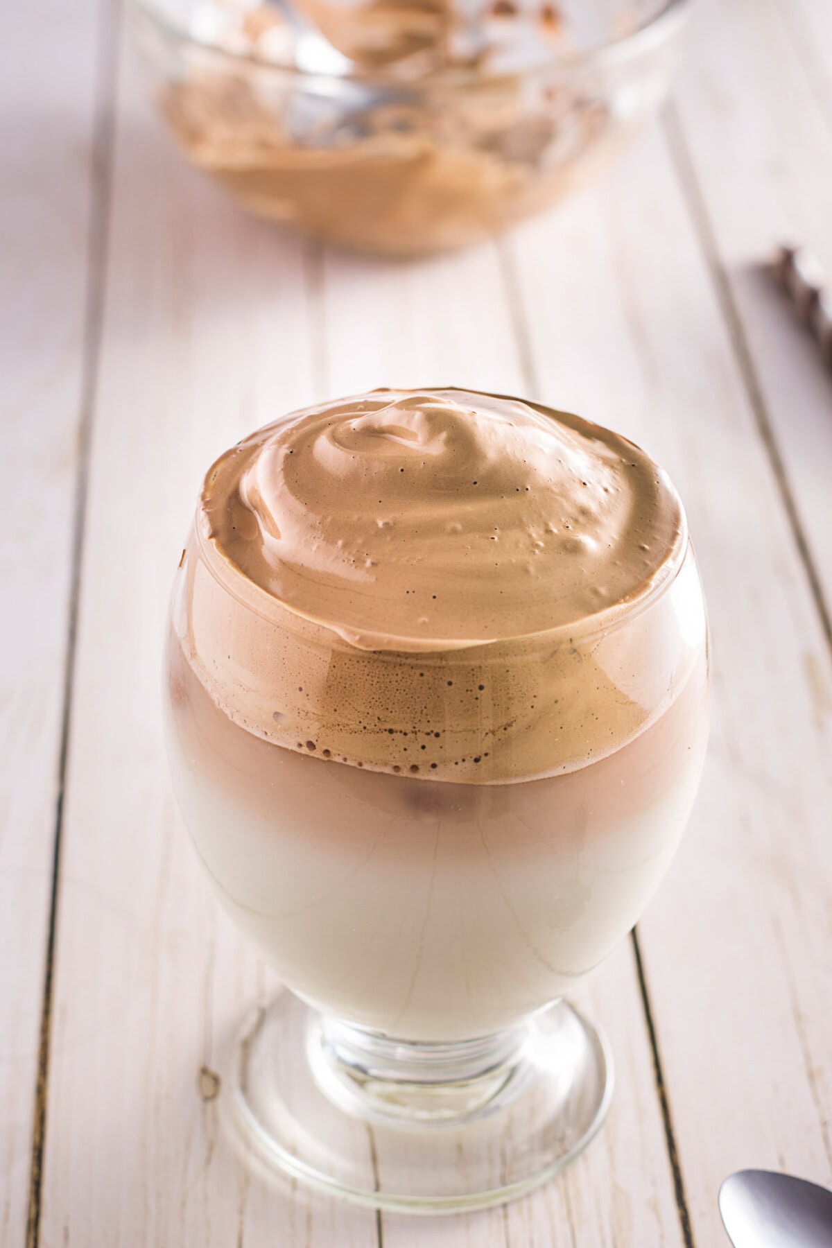 Dalgona Coffee in a glass