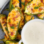 Jalapeno Poppers with a bowl of dip