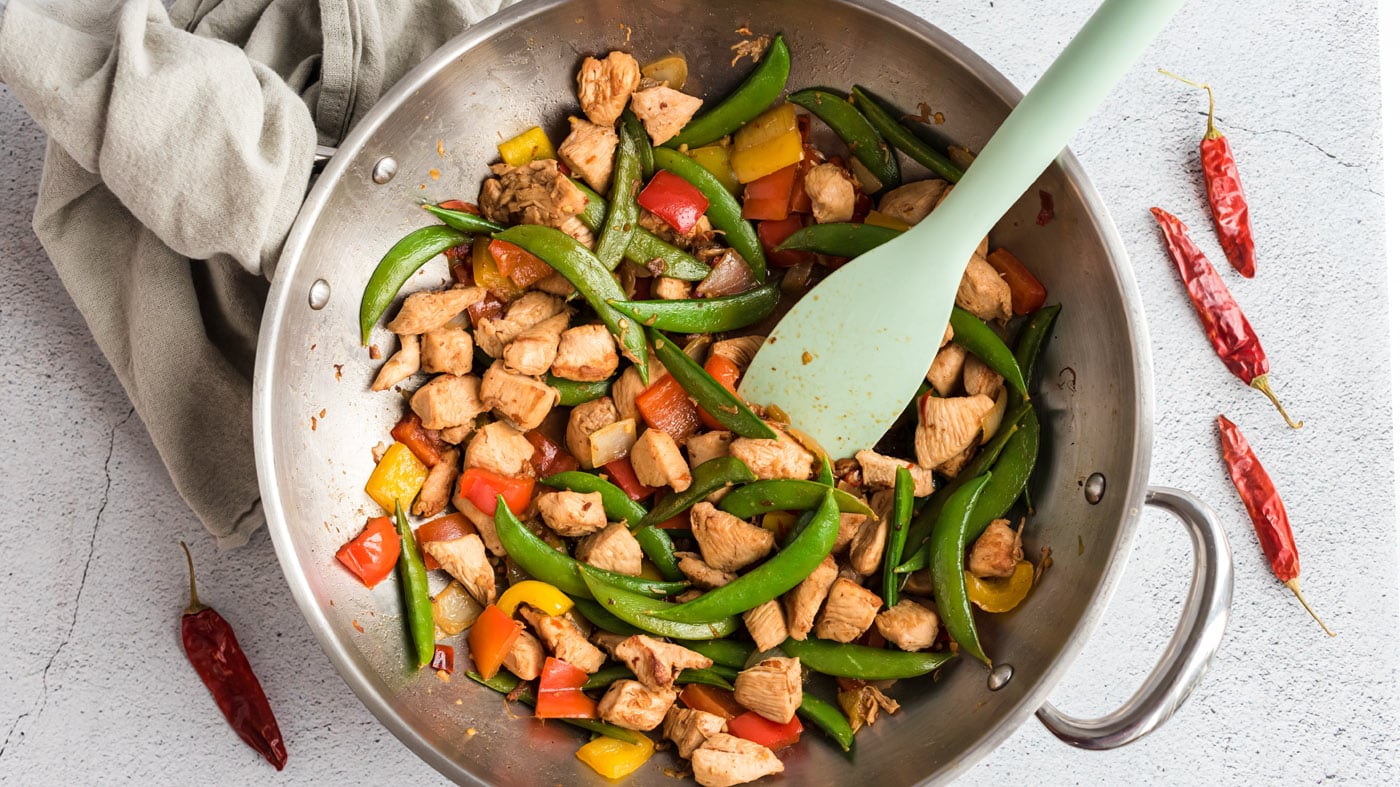 Made with fresh ingredients and low-sodium and fat-free ingredients, this Kung Pao Chicken is delici