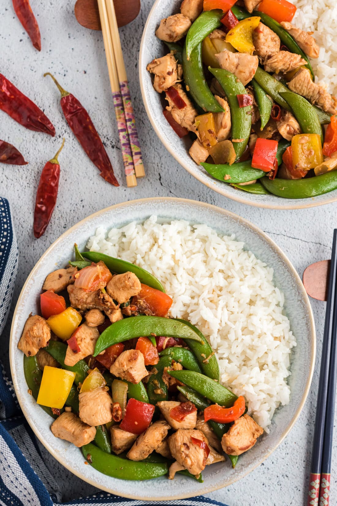 Kung Pao Chicken on a plate