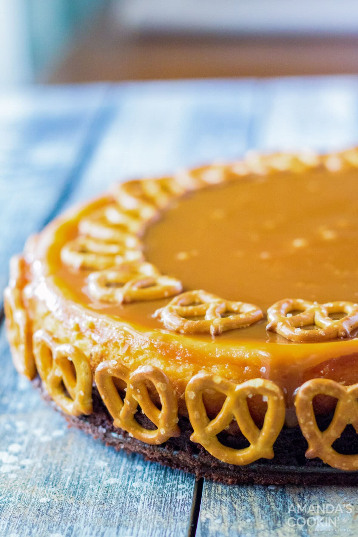 Salted Caramel Cheesecake side view
