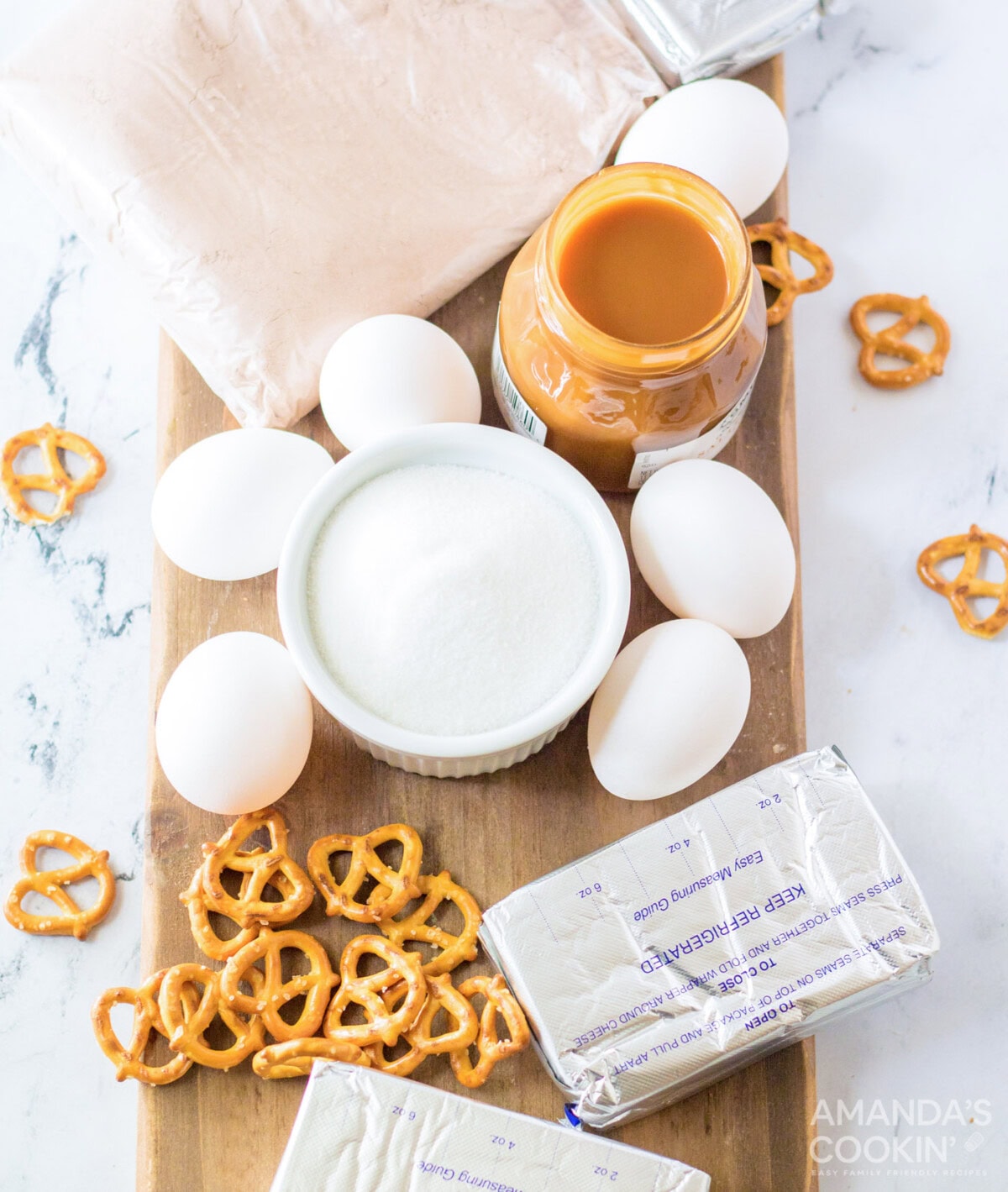 Salted Caramel Cheesecake ingredients