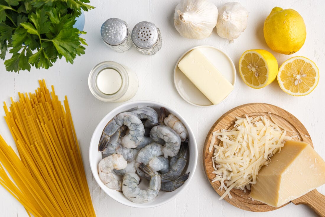 Shrimp Pasta ingredients
