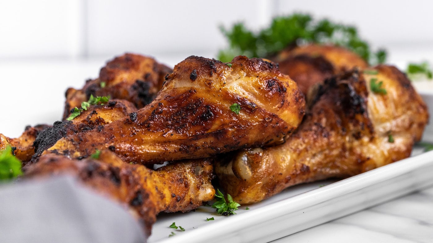These air fryer chicken drumsticks are ultra juicy with a hint of sweet and sticky caramelization th
