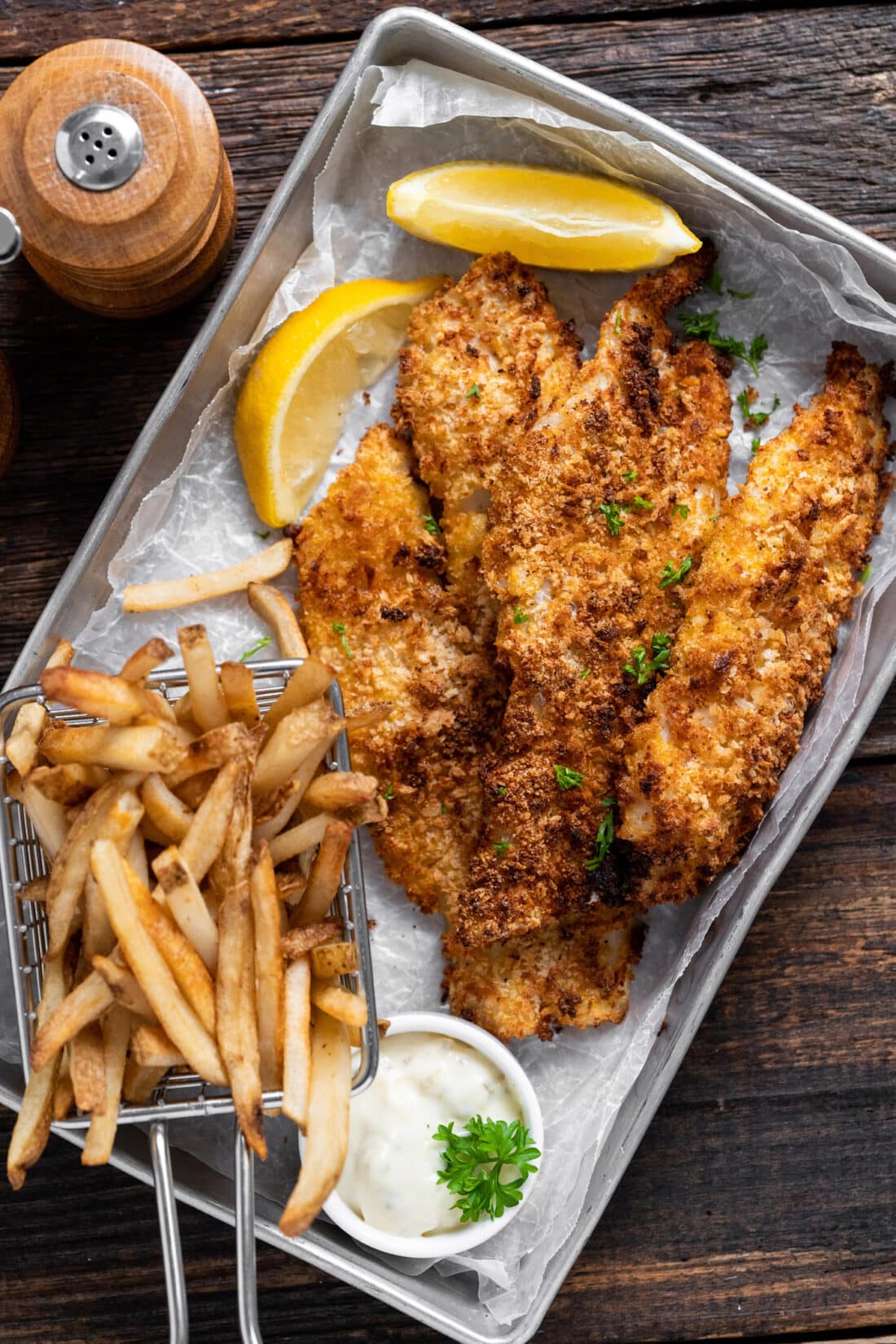Air Fryer Fish and french fries