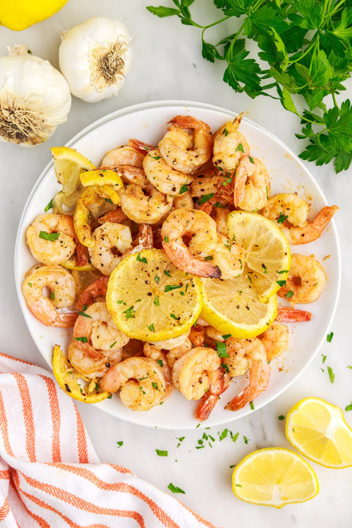 plate of Air Fryer Shrimp