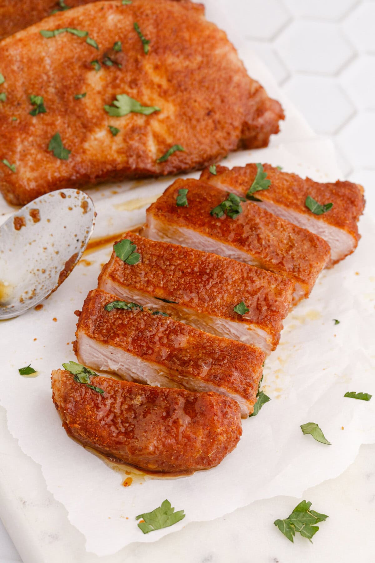 sliced Baked Pork Chop