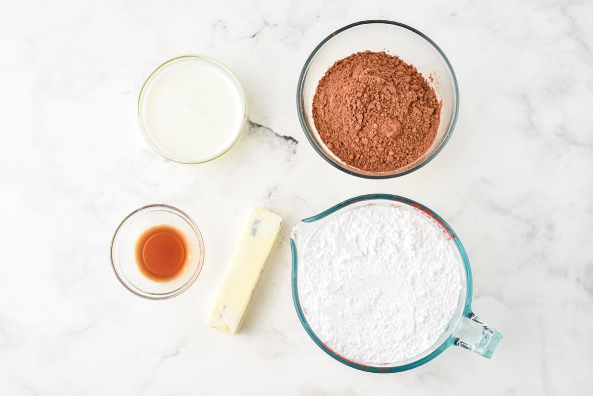 Chocolate Fudge Frosting ingredients