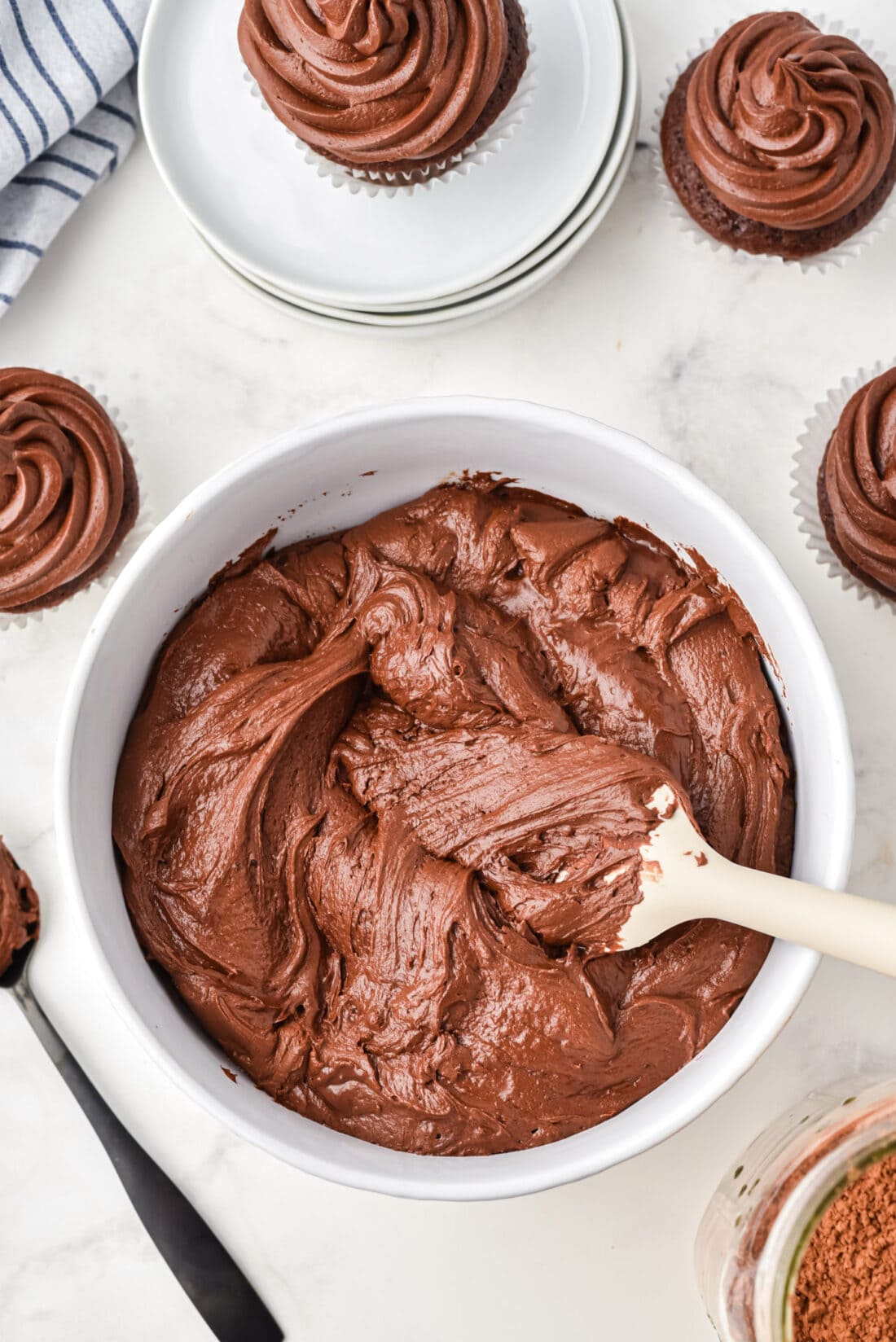 Chocolate Fudge Frosting in a bowl