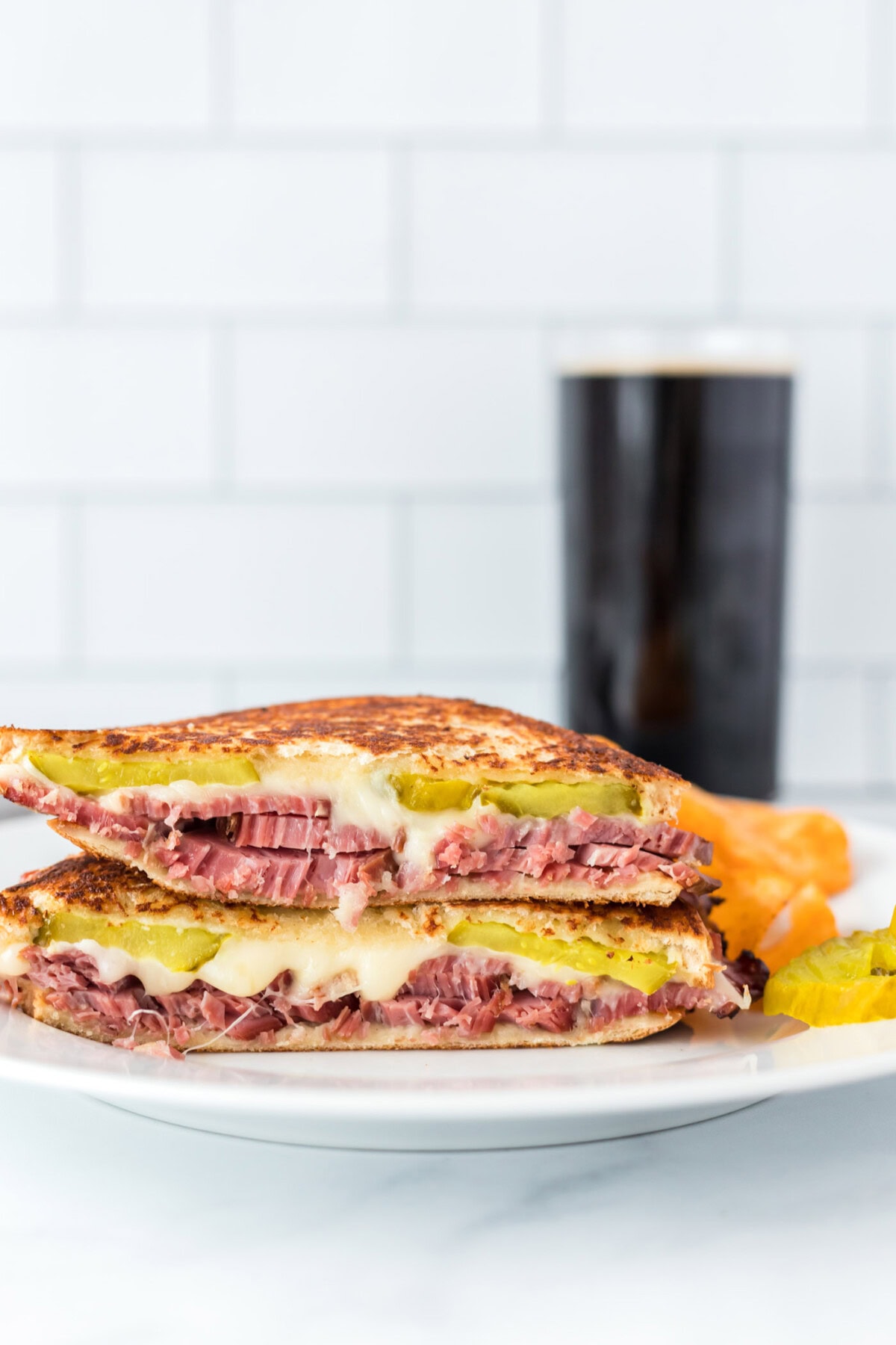 Corned Beef Sandwich on a plate