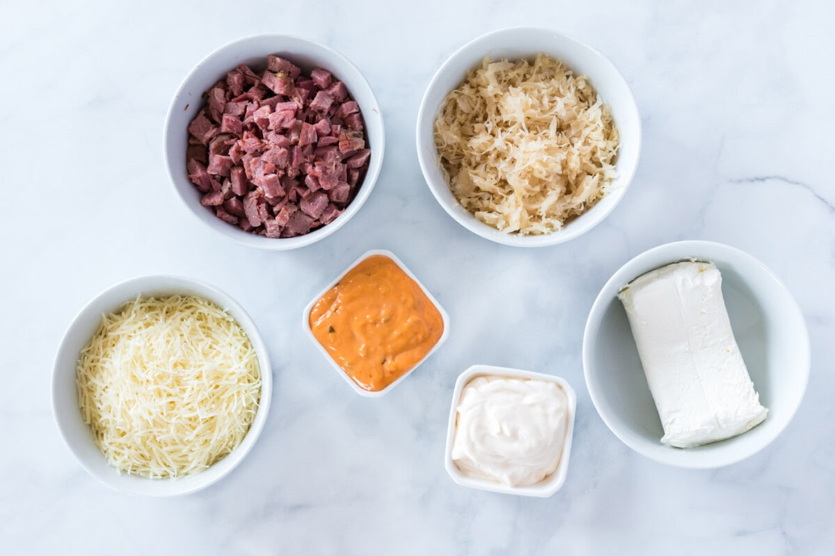 Reuben Dip ingredients