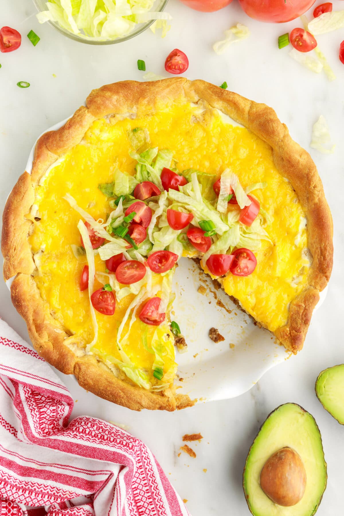 overhead photo of Taco Pie