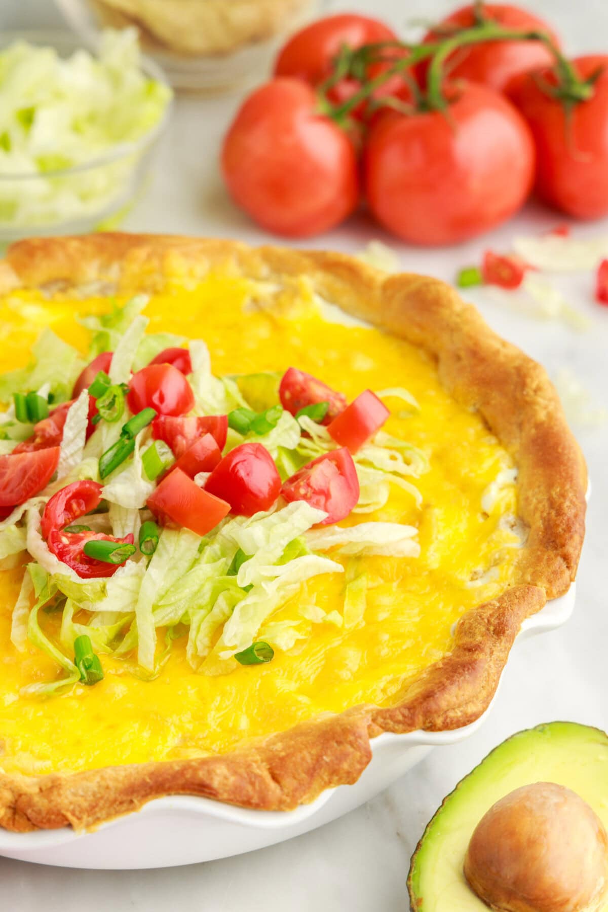 side view of a Taco Pie