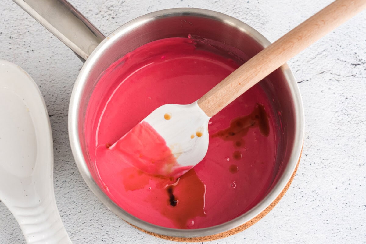 pink candy melts with vanilla extract