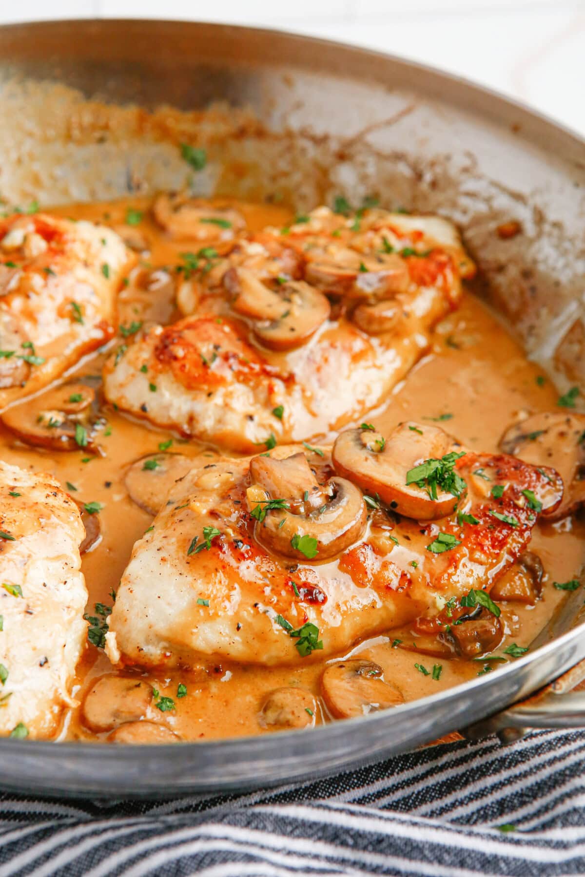 Chicken Marsala in a skillet