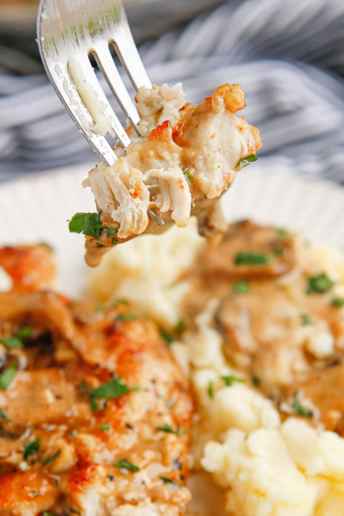 fork of Chicken Marsala