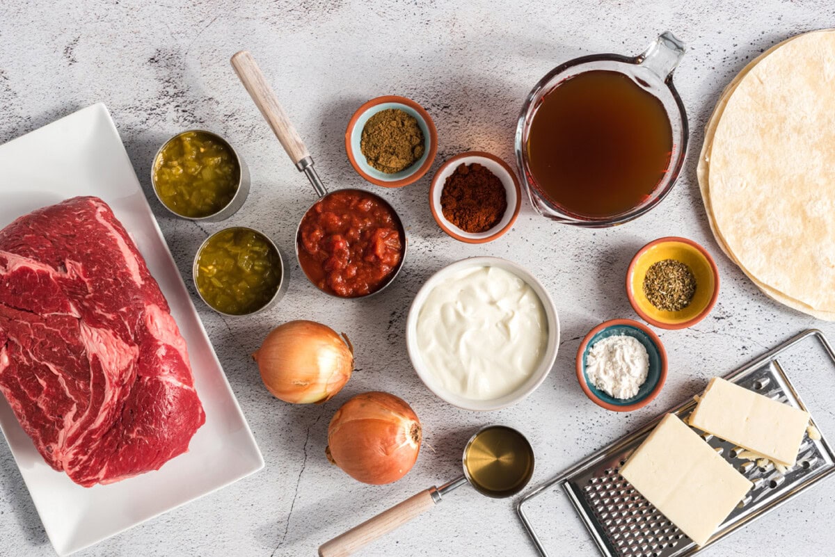 ingredients for Beef Enchiladas