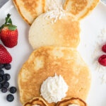 close up of Bunny Butt Pancakes