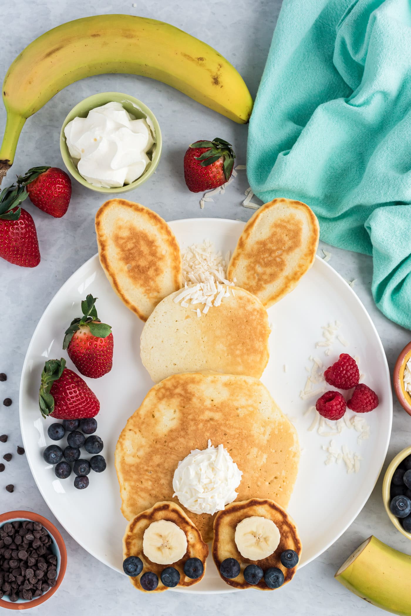 Bunny Butt Pancakes - Amanda's Cookin' - Easter