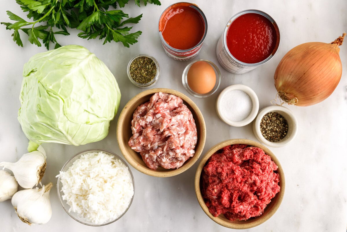 Cabbage Rolls ingredients