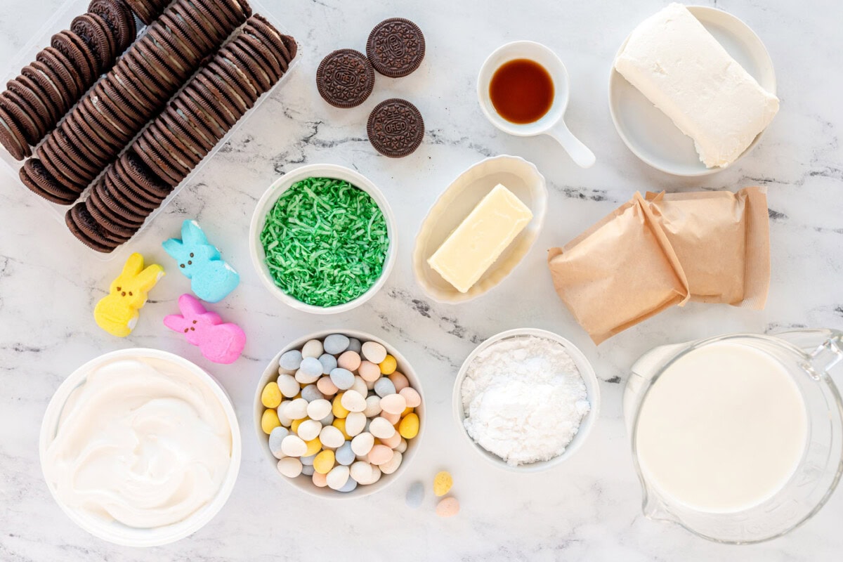 Easter Dirt Cake ingredients