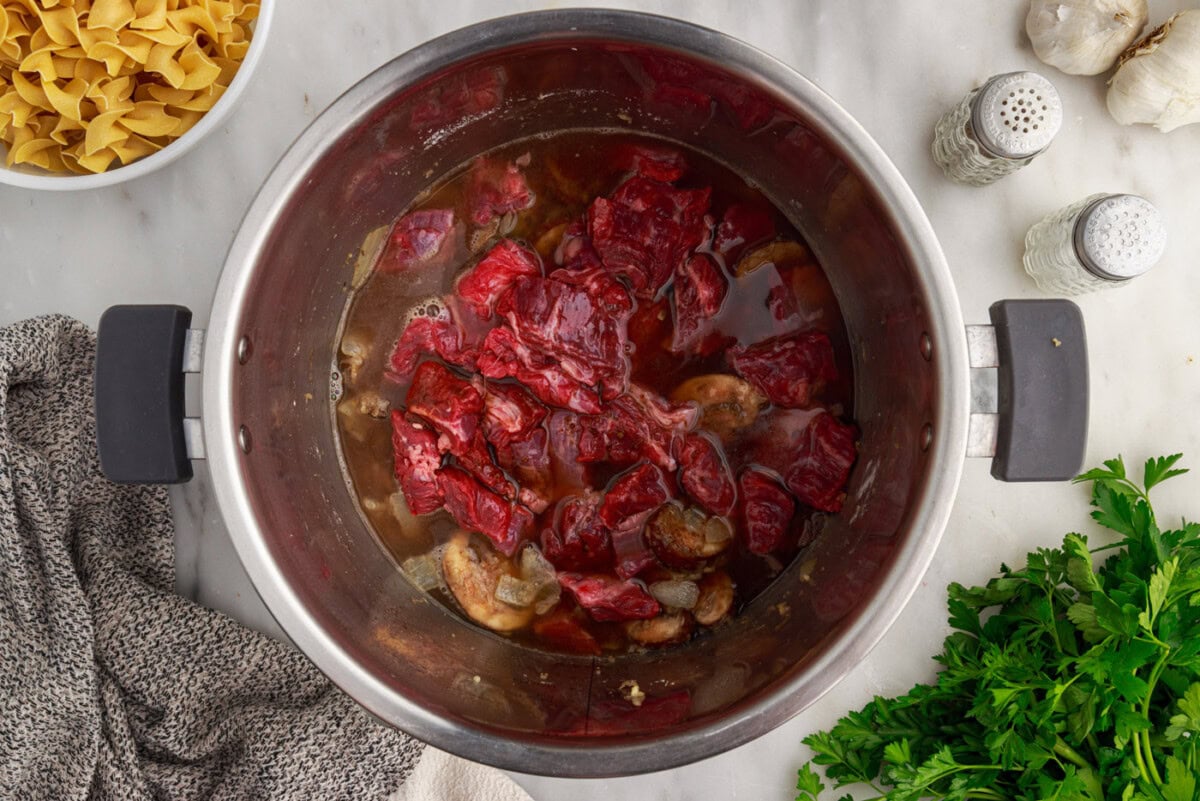 beef stroganoff in the instant pot